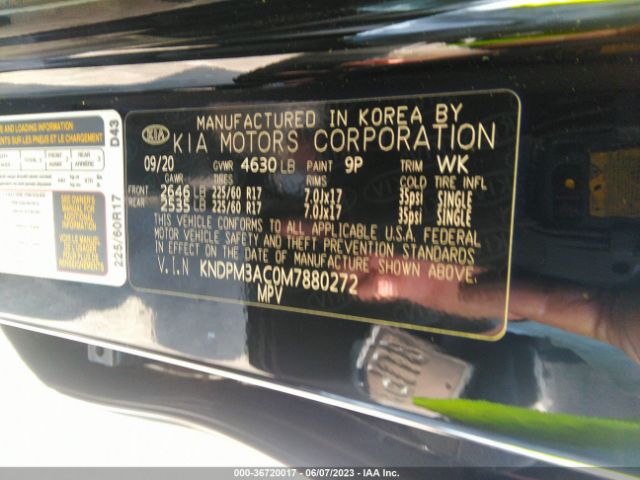 KNDPM3AC0M7880272 KIA Sportage Lx