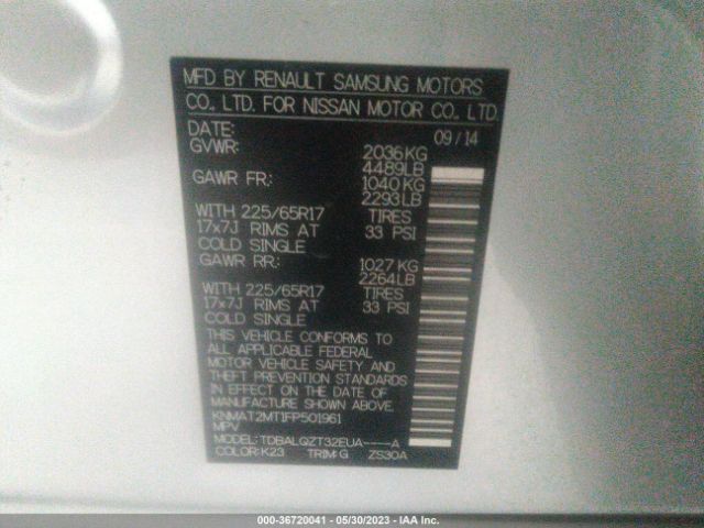 KNMAT2MT1FP501961 Nissan ROGUE SV