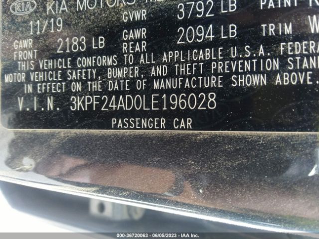 3KPF24AD0LE196028 KIA Forte Lxs