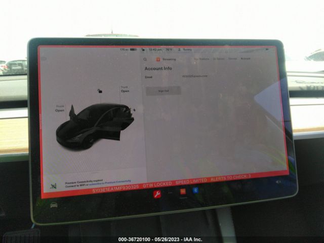 5YJ3E1EA1MF930325 Tesla Model 3 Standard Range Plus