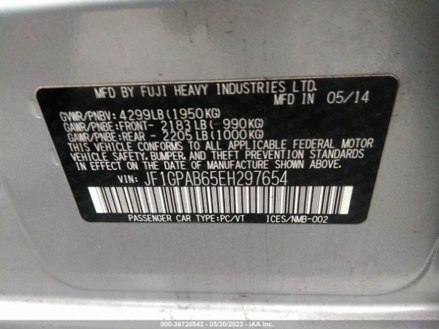 JF1GPAB65EH297654 Subaru Impreza Wagon 2.0i Premium