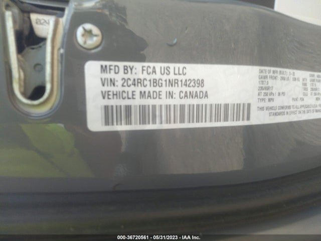 Chrysler Pacifica Touring L 2022 2C4RC1BG1NR142398 Image 9