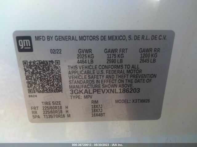 3GKALPEVXNL186203 GMC Terrain Slt