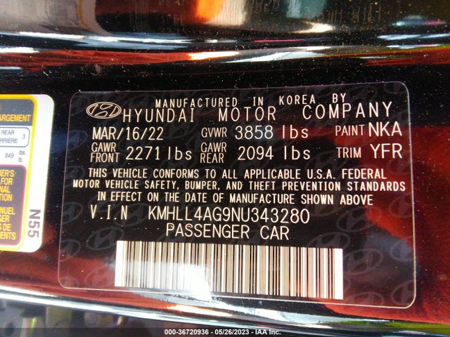 Hyundai ELANTRA SE 2022 KMHLL4AG9NU343280 Image 10