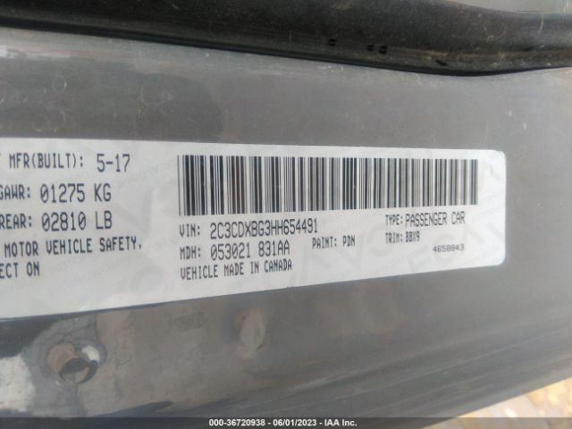 2C3CDXBG3HH654491 Dodge Charger Se