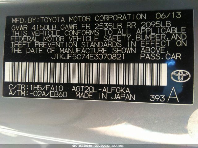 JTKJF5C74E3070821 Scion TC