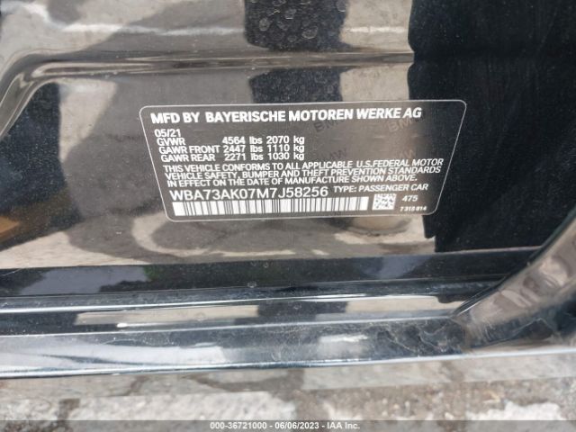 WBA73AK07M7J58256 BMW 2 Series 228i Xdrive
