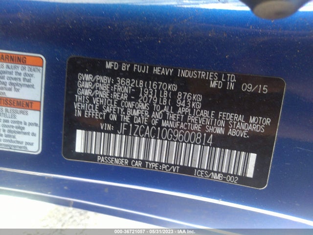JF1ZCAC10G9600814 Subaru Brz Limited