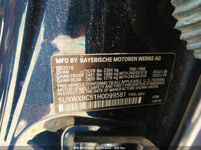 5UXWX9C51H0D99581 BMW X3 Xdrive28i