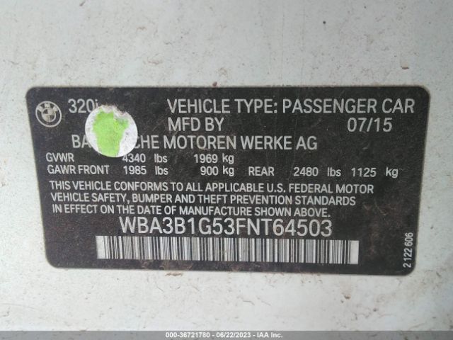 WBA3B1G53FNT64503 BMW 320i