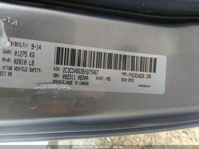 Dodge Charger Se 2014 2C3CDXBG3EH375067 Image 9