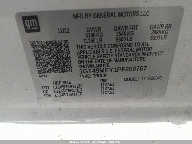 2023 GMC Sierra 2500HD, VIN: 1GT49MEY1PF209767