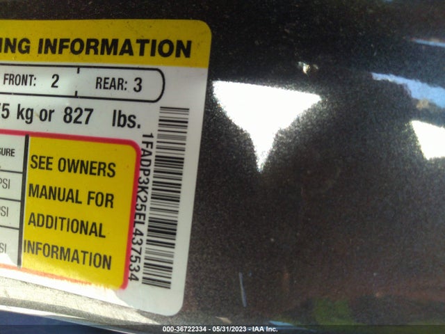 2014 FORD FOCUS SE VIN: 1FADP3K25EL437534