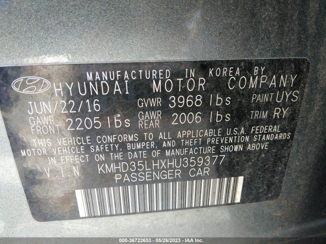 Hyundai ELANTRA GT 2017 KMHD35LHXHU359377 Image 10