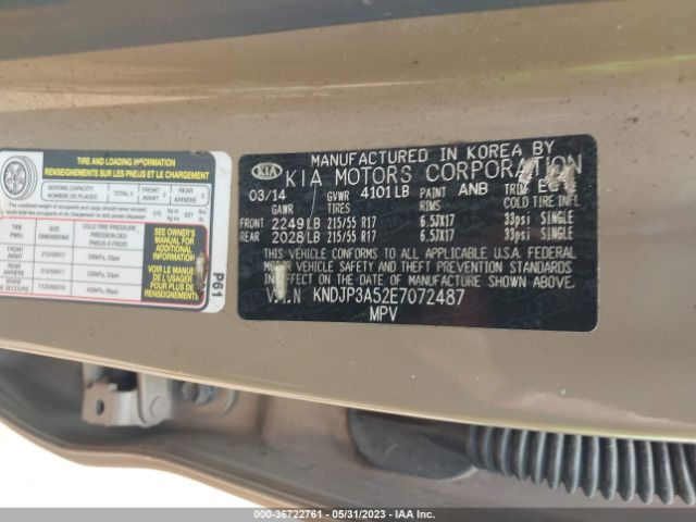 KNDJP3A52E7072487 KIA SOUL +