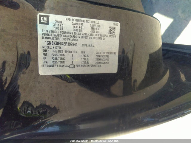 Chevrolet Tahoe Lt 2014 1GNSKBE04ER199944 Image 10