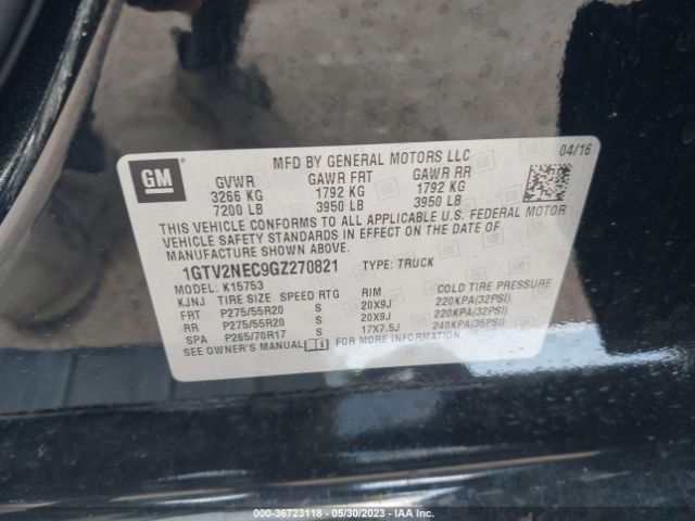 1GTV2NEC9GZ270821 GMC Sierra 1500 Slt