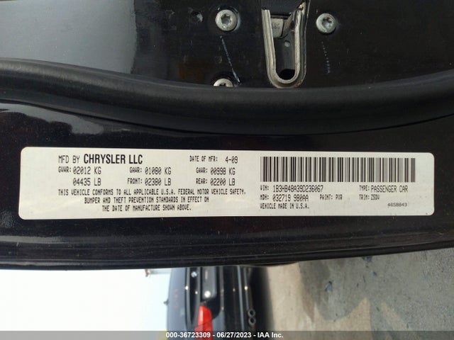 2009 DODGE CALIBER SXT VIN: 1B3HB48A39D236067