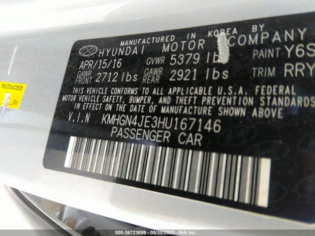 Genesis G80 3.8l 2017 KMHGN4JE3HU167146 Image 11