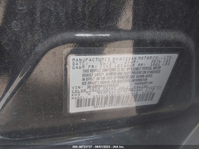Nissan SENTRA S 2019 3N1AB7AP4KY383522 Image 9
