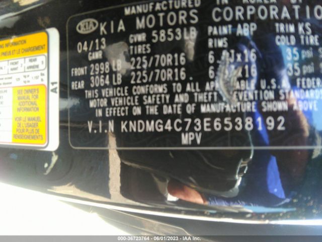 KNDMG4C73E6538192 KIA SEDONA LX