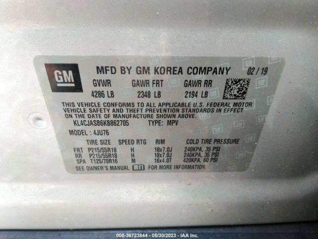 KL4CJASB6KB862705 Buick Encore Preferred