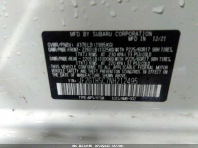 JF2GTHSC7NH212495 Subaru Crosstrek Sport