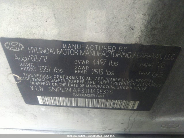 Hyundai SONATA SE 2018 5NPE24AF3JH635325 Image 10
