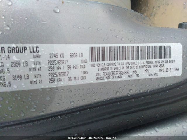 2C4RDGBG2FR624833 Dodge Grand Caravan Se