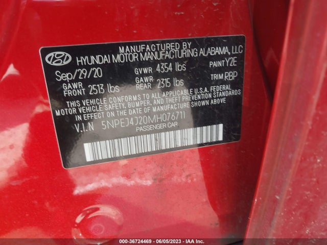 Hyundai Sonata Sel Plus 2021 5NPEJ4J20MH076711 Image 10