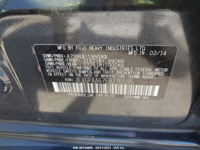 JF1GPAA67E8276595 Subaru Impreza Wagon 2.0i