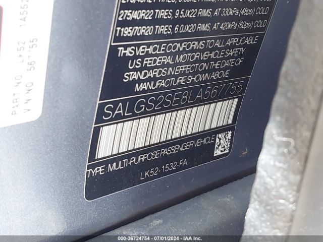 SALGS2SE8LA567755 Land Rover Range Rover P525 Hse