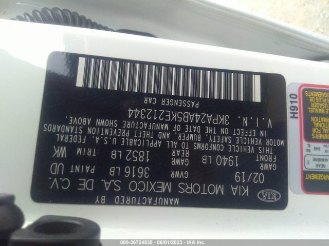 KIA RIO LX 2019 3KPA24AB5KE212344 Image 11
