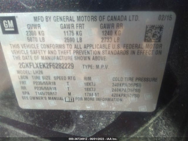 2GKFLXEK2F6282229 GMC Terrain Slt