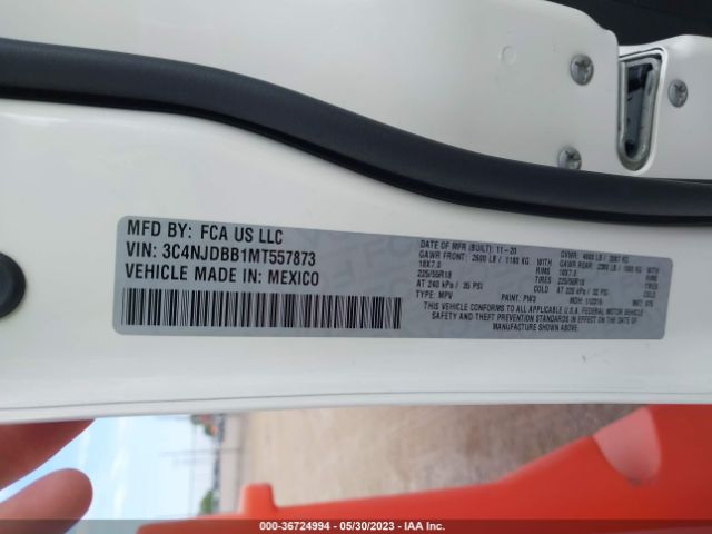 3C4NJDBB1MT557873 Jeep Compass Altitude