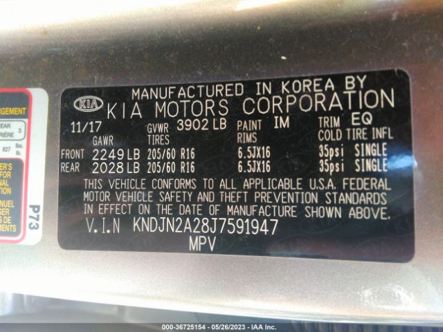 KNDJN2A28J7591947 KIA Soul Base