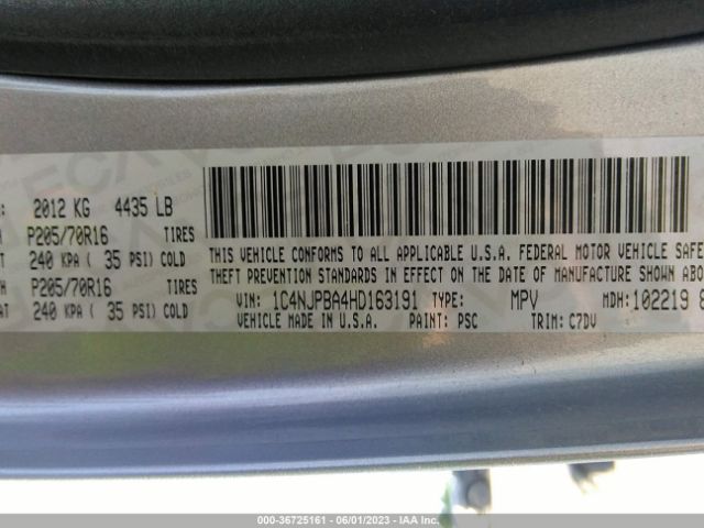 1C4NJPBA4HD163191 Jeep Patriot Sport