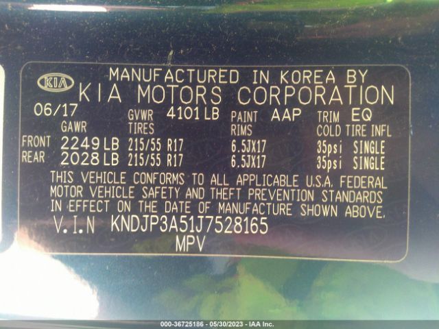 KNDJP3A51J7528165 KIA SOUL +