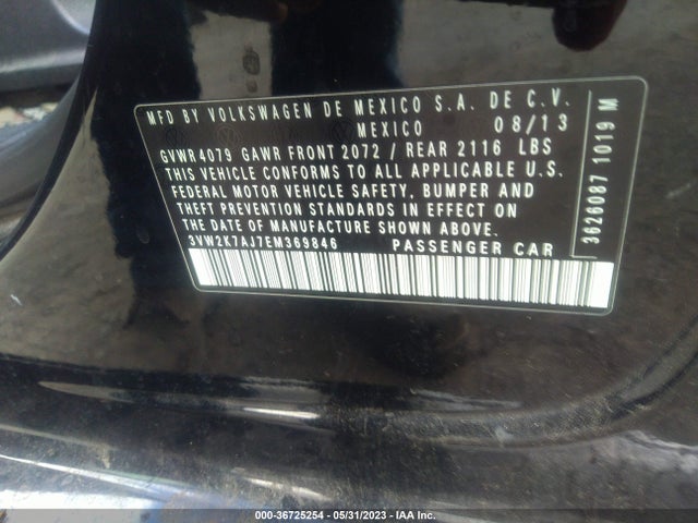 3VW2K7AJ7EM369846 Volkswagen Jetta Sedan S