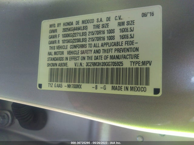 Honda CR-V LX 2016 3CZRM3H39GG705925 Image 11