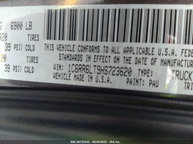 RAM 1500 Lone Star Silver 2017 1C6RR6LT9HS723620 Image 9