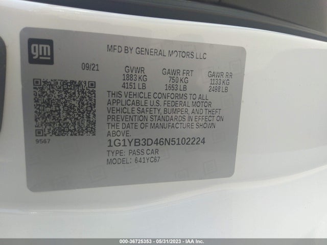 Chevrolet Corvette 2lt 2022 1G1YB3D46N5102224 Image 9