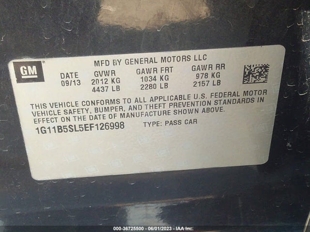 Chevrolet MALIBU LS 2014 1G11B5SL5EF126998 Image 11