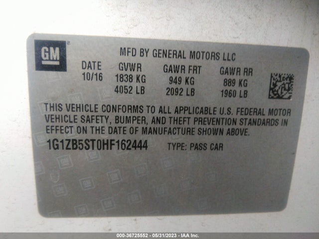 Chevrolet MALIBU LS 2017 1G1ZB5ST0HF162444 Image 10