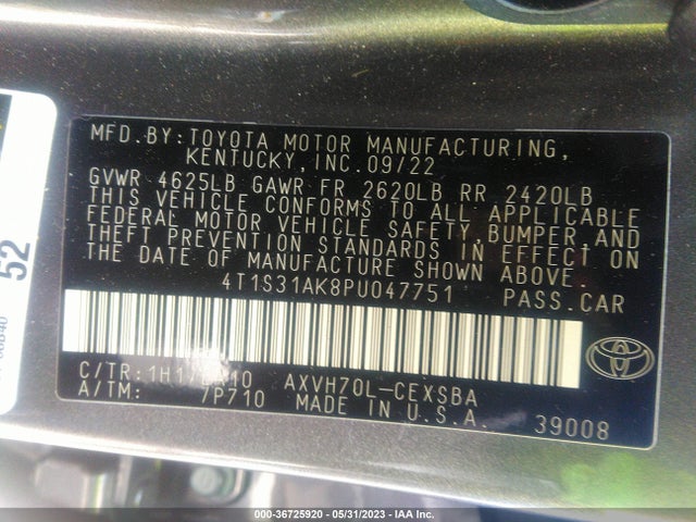 Toyota Camry Hybrid Se 2023 4T1S31AK8PU047751 Image 11