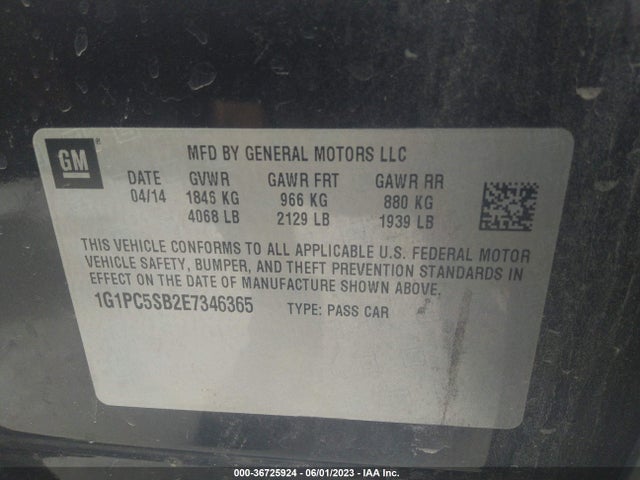 Chevrolet Cruze 1lt 2014 1G1PC5SB2E7346365 Image 11