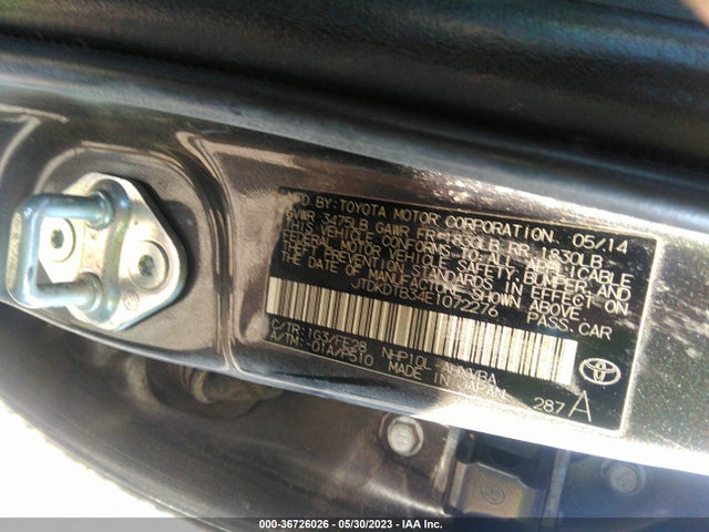 Toyota Prius C One/three/two/four 2014 JTDKDTB34E1072276 Image 9