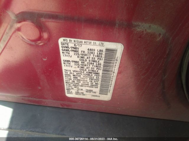 JN8AT2MT6HW399196 Nissan ROGUE S