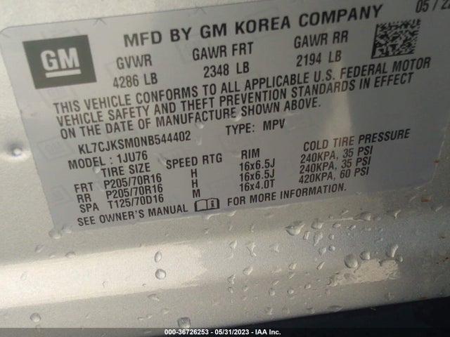 Chevrolet TRAX LS 2022 KL7CJKSM0NB544402 Image 9