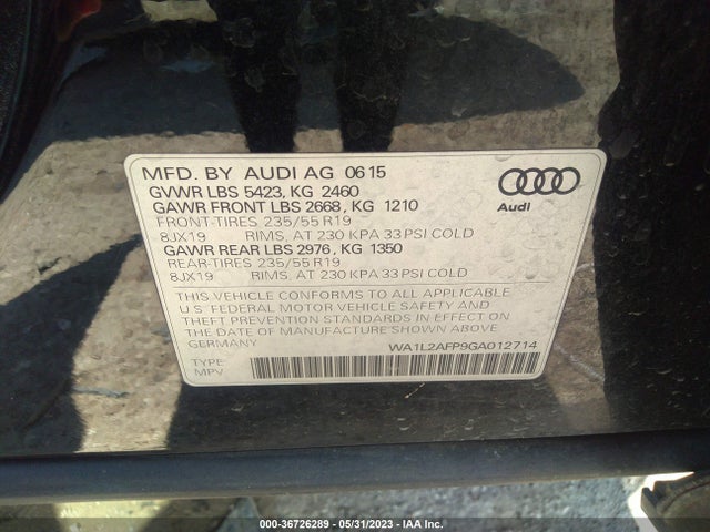 WA1L2AFP9GA012714 Audi Q5 Premium Plus